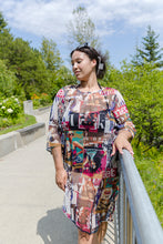 Load image into Gallery viewer, Black LABB Clothing | BL104-223 Fresh Mag Asymmetric Long Mesh Cover-Up
