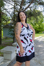 Load image into Gallery viewer, Black LABB Clothing | BL106-219 Mono Splash Sleeveless Inset Dress
