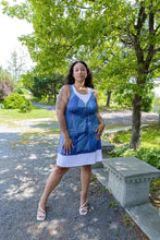 Load image into Gallery viewer, Black LABB Clothing | BL106-224 Denim Craze Sleeveless Inset Dress
