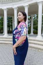 Load image into Gallery viewer, Black LABB Clothing | BL107-223 Fresh Mag Navy Pocketed Dress with Inset
