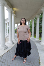 Load image into Gallery viewer, Black LABB Clothing | BL109-99 Black Linen Pin Tuck Skirt
