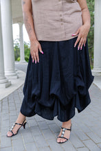 Load image into Gallery viewer, Black LABB Clothing | BL109-99 Black Linen Pin Tuck Skirt
