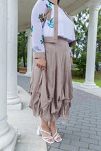 Load image into Gallery viewer, Black LABB Clothing | BL109 Beige Pin Tuck Skirt
