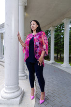 Load image into Gallery viewer, Black LABB Clothing | BL22-227 Luscious Pink Criss Cross Overlay
