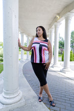 Load image into Gallery viewer, Black LABB Clothing | BL24-220 Coloured Lines Petite Tank
