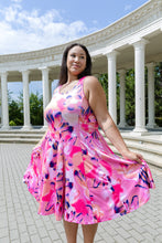 Load image into Gallery viewer, Black LABB Clothing | BL60-227 Luscious Pink 2 in 1 Pintuck Dress
