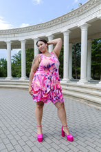 Load image into Gallery viewer, Black LABB Clothing | BL60-227 Luscious Pink 2 in 1 Pintuck Dress
