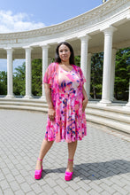 Load image into Gallery viewer, Black LABB Clothing | BL60-227 Luscious Pink 2 in 1 Pintuck Dress
