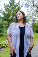 Load image into Gallery viewer, Black LABB Clothing | BL61-White Short Sleeve Mesh Shrug
