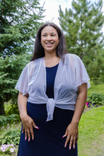 Load image into Gallery viewer, Black LABB Clothing | BL61-White Short Sleeve Mesh Shrug
