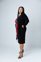 Load image into Gallery viewer, Black LABB Clothing | BL63-202 Red Geo Duster/Dress
