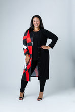 Load image into Gallery viewer, Black LABB Clothing | BL63-202 Red Geo Duster/Dress
