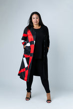 Load image into Gallery viewer, Black LABB Clothing | BL63-202 Red Geo Duster/Dress
