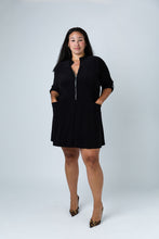 Load image into Gallery viewer, Black LABB Clothing | BL72-99 Black Zip Tunic/Dress
