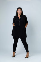 Load image into Gallery viewer, Black LABB Clothing | BL72-99 Black Zip Tunic/Dress
