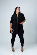 Load image into Gallery viewer, Black LABB Clothing | BL72-99 Black Zip Tunic/Dress
