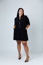 Load image into Gallery viewer, Black LABB Clothing | BL72-99 Black Zip Tunic/Dress
