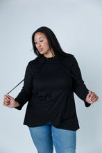 Load image into Gallery viewer, Black LABB Clothing | BL77-213Y Black Peplum Tunic
