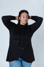 Load image into Gallery viewer, Black LABB Clothing | BL77-213Y Black Peplum Tunic
