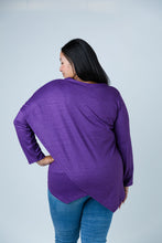 Load image into Gallery viewer, Black LABB Clothing | BL84-215Y Grape Overlay Top
