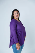 Load image into Gallery viewer, Black LABB Clothing | BL84-215Y Grape Overlay Top
