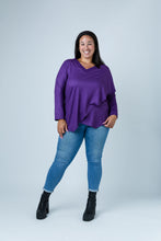 Load image into Gallery viewer, Black LABB Clothing | BL84-215Y Grape Overlay Top
