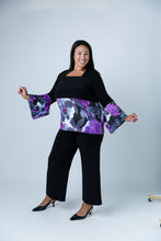 Load image into Gallery viewer, Black LABB Clothing | BL87-205 Goth Purple Square Neck Top
