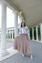 Load image into Gallery viewer, Black LABB Clothing | BL91-221/Beige Nature&#39;s Finest Mesh Jacket with Beige Linen Trim
