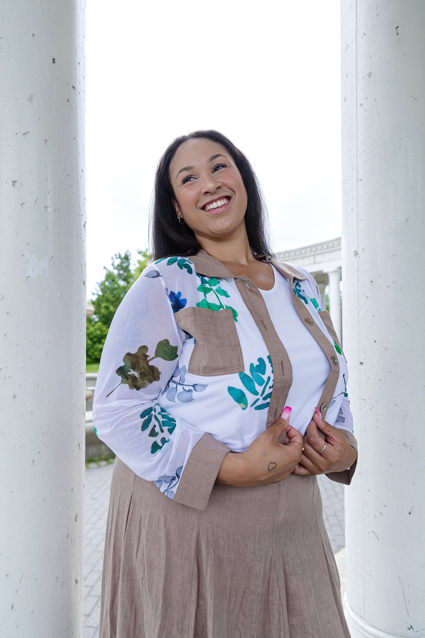 Black LABB Clothing | BL91-221/Beige Nature's Finest Mesh Jacket with Beige Linen Trim