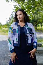 Load image into Gallery viewer, Black LABB Clothing | BL91-221/Navy Nature&#39;s Finest Mesh Jacket with Navy Linen Trim
