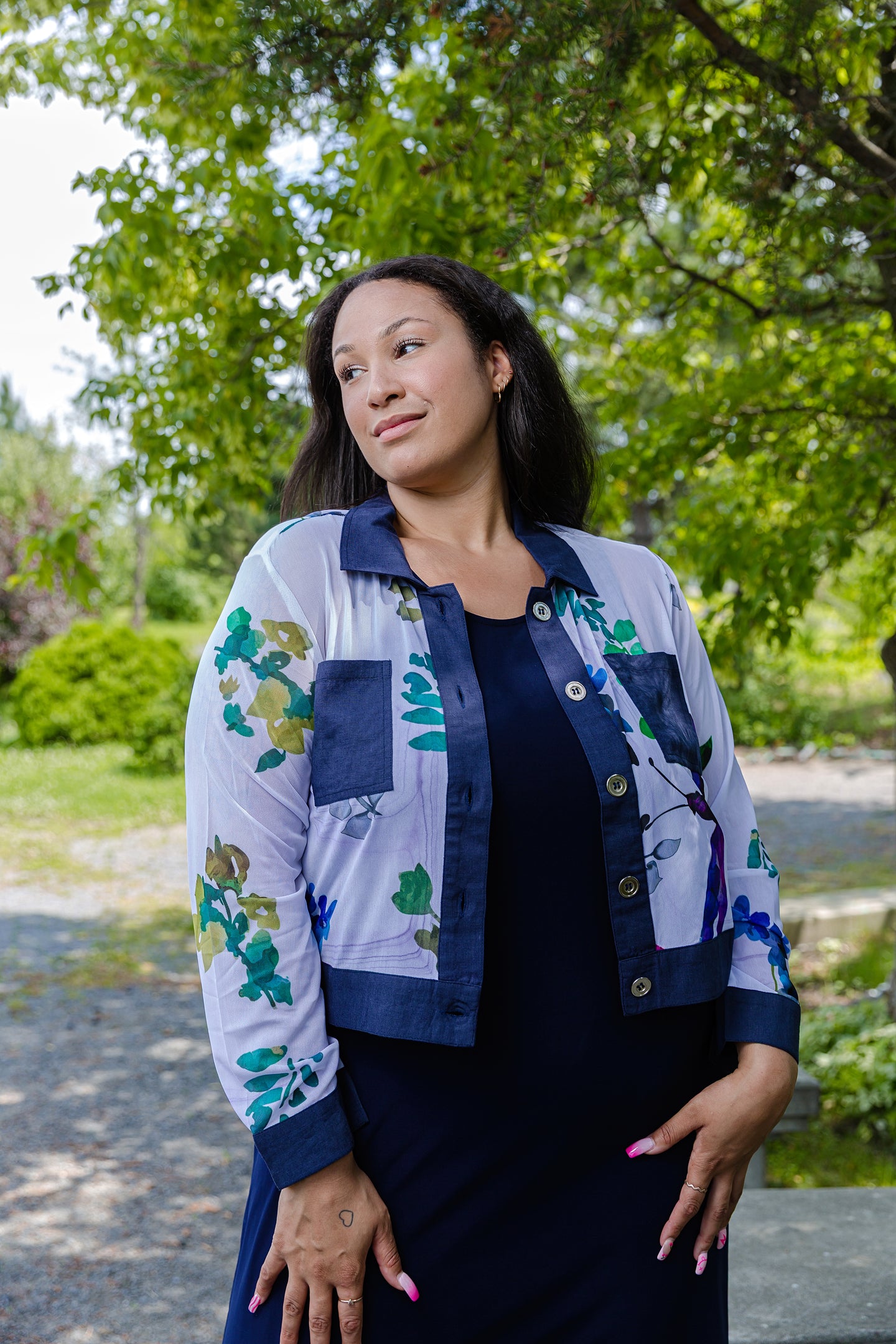 Black LABB Clothing | BL91-221/Navy Nature's Finest Mesh Jacket with Navy Linen Trim