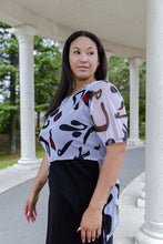 Load image into Gallery viewer, Black LABB Clothing | BL93-219 Mono Splash Layered Mesh Split Top
