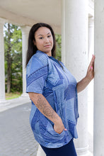 Load image into Gallery viewer, Black LABB Clothing | BL94-224 Denim Craze Short Sleeve 2 Pocket Tunic
