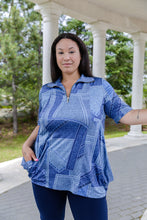 Load image into Gallery viewer, Black LABB Clothing | BL94-224 Denim Craze Short Sleeve 2 Pocket Tunic
