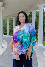 Load image into Gallery viewer, Black LABB Clothing | BL96-226 Coloured Marble Asymmetric Tunic
