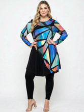 Load image into Gallery viewer, Black LABB Clothing | BL85-203 Mosaic Colour Block Tunic

