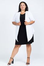 Load image into Gallery viewer, Black LABB Clothing | BL52-01 Perfect White Short Sleeve Cardigan
