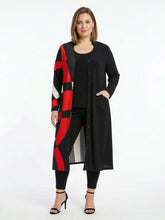 Load image into Gallery viewer, Black LABB Clothing | BL63-202 Red Geo Duster/Dress
