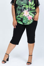 Load image into Gallery viewer, Black LABB Clothing | BL33 Perfect Black Wide Leg 2 Button Capri
