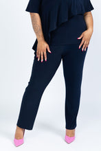 Load image into Gallery viewer, Black LABB Clothing | BL47 Perfect Navy Everyday Straight Leg Pull On Pant
